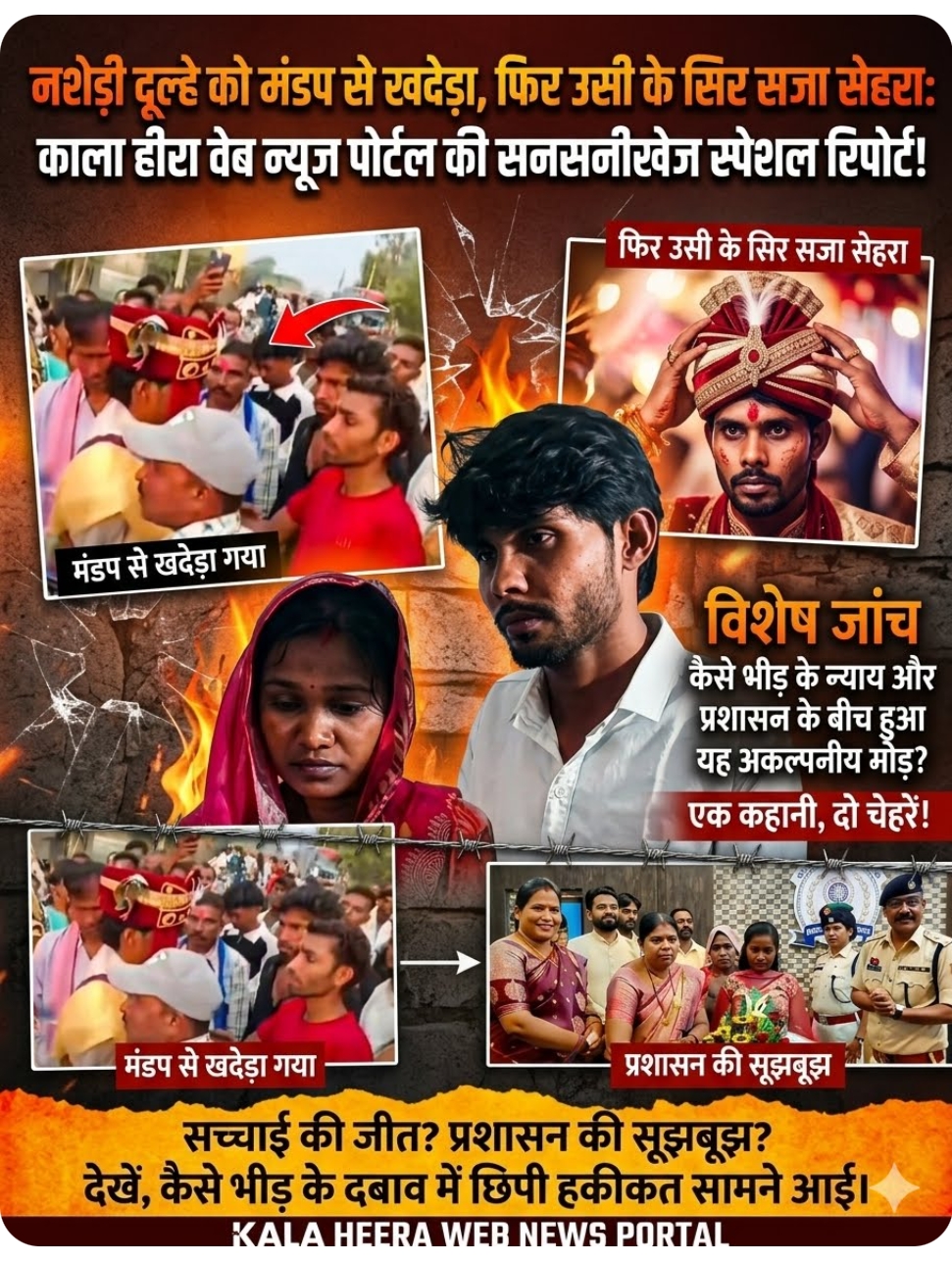 नशेड़ी दूल्हे को मंडप से खदेड़ा, फिर उसी के सिर सजा सेहरा: काला हीरा वेब न्यूज़ पोर्टल की सनसनीखेज स्पेशल रिपोर्ट!