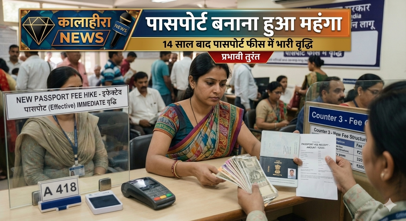 बड़ी खबर: अब पासपोर्ट बनवाना हुआ और भी महंगा, केंद्र सरकार ने 14 साल बाद बढ़ाए दाम; देखें नई रेट लिस्ट